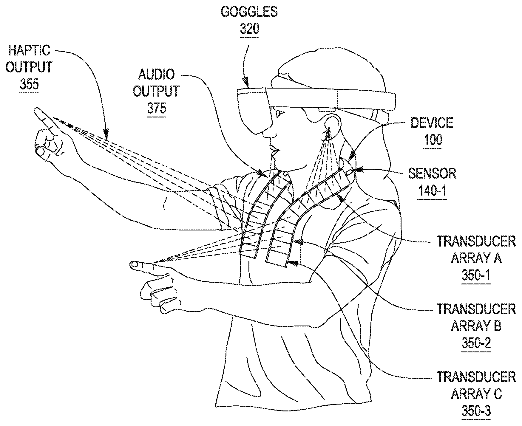 HAPTIC DEVICE FOR PRODUCING DIRECTIONAL SOUND AND HAPTIC SENSATION